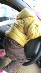 Family car outing with toddler observed in Wisła, Poland