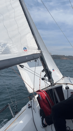 Sailboat with branded sails spotted in Vladivostok waters