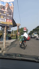 Sidoarjo street life, shot from a moving vehicle