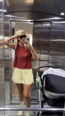 Elevator mirror selfie in Fethiye, Turkey
