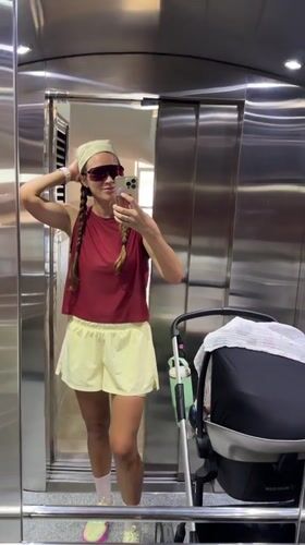 Elevator mirror selfie in Fethiye, Turkey