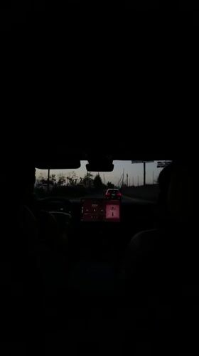 Sunset car journey documented through San Bernardino Tlaxcalancingo