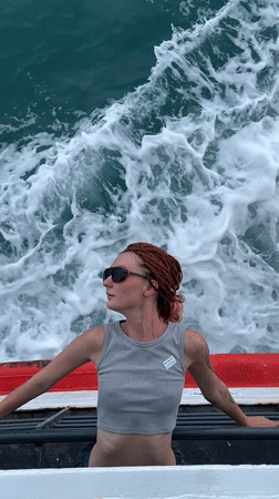 On the Seahorse ferry off Nathon, Thailand