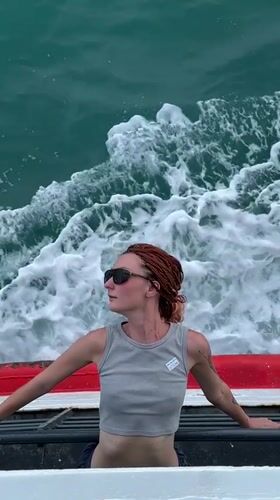 On the Seahorse ferry off Nathon, Thailand