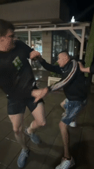 Nighttime altercation captured on wet Sofia streets