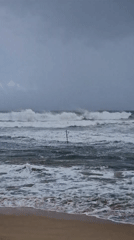 Rough seas crash at Midigama beach, Sri Lanka
