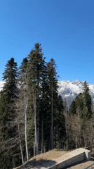 Mountain panorama captured in Estosadok, Krasnaya Polyana region