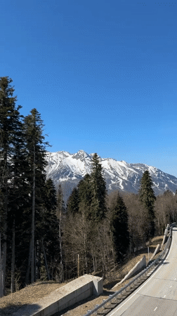 Mountain panorama captured in Estosadok, Krasnaya Polyana region