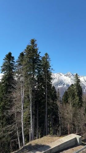 Mountain panorama captured in Estosadok, Krasnaya Polyana region