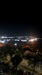 Nighttime cityscape view captured in Burgas, Bulgaria