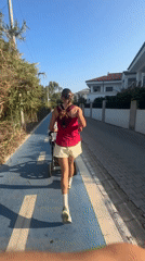 Early morning stroller activity observed along Fethiye waterfront paths