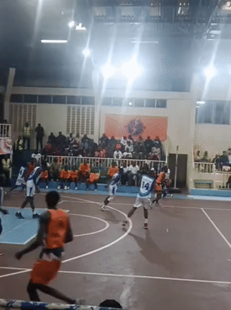 Basketball game under the Kenya Basketball Federation banner, Nairobi