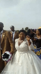 Wedding celebration captured in urban brick-walled venue