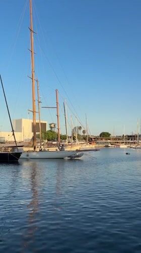 Barcelona marina on a calm summer afternoon