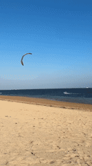 Kitesurfing and beach downtime on a clear Bali morning