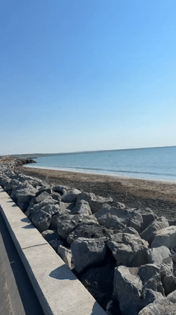 Clear day on the Burgas coastal promenade