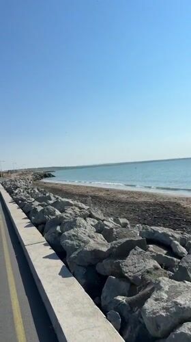 Clear day on the Burgas coastal promenade
