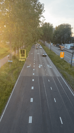 Evening scenes of highways and parks captured in Rijswijk