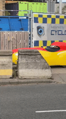 Small vehicles spotted parked along Amsterdam streets near construction