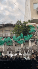 Religious procession underway on the streets of Babol, Iran