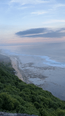 Scenic coastline view captured from elevated position in Kuta Selatan