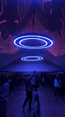 Dance event with projection mapping captured in Kediri venue
