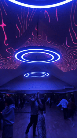 Dance event with projection mapping captured in Kediri venue