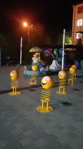 Nighttime documentation of playgrounds and streetscapes in Pavlodar, Kazakhstan