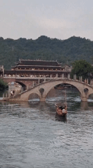 Along the Tuojiang River in Fenghuang Ancient Town