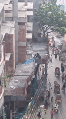 Urban street activity documented from elevated perspective
