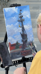 Up close with Moscow's towering Peter the Great monument