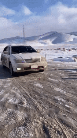 Winter scenes documented across snowy Churmian, Pakistan mountains