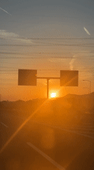 Sunset highway drive captured near Bornova, Turkey