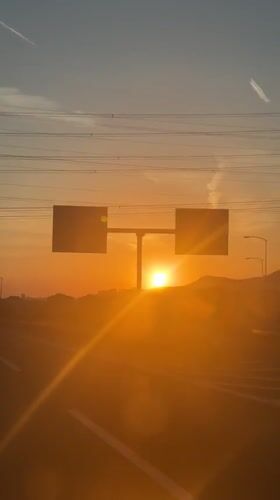 Sunset highway drive captured near Bornova, Turkey