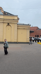 Everyday scenes captured around Saint Petersburg's Resurrection Church area