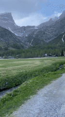 Cloudy mountain landscape documented in Baceno, Italy