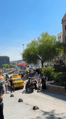 Street scenes documented in Istanbul showing traffic and architecture