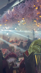 Event venue in Abuja decorated with pink florals