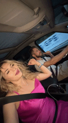 Couple observed in car at night in Montenegro