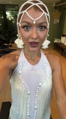 Pearl-and-fringe costume, gym to motorcycle, Ko Samui