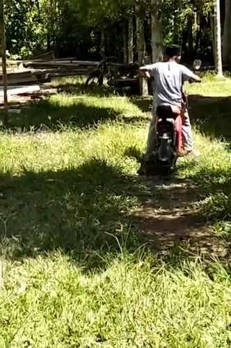 Morning life documented in Meunasahalue: residents, scooters, grazing sheep