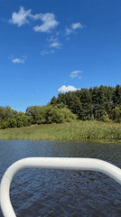 On the water in Novomelkovo, drone and deck views combined.