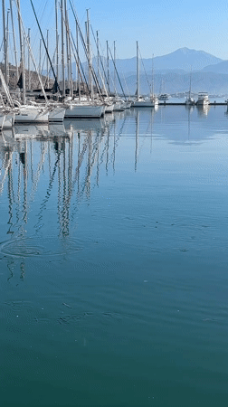 Morning marina scenes captured in Fethiye, Turkey harbor