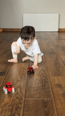 Morning routine and child's playtime documented in Izhevsk home