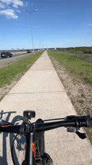 Cyclist documents sunny ride through Chaikovsky, Russia