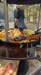 Outdoor festival in a Sosnoviy Bor pine forest