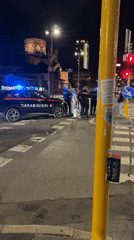 Police activity observed at Milan intersection Sunday evening
