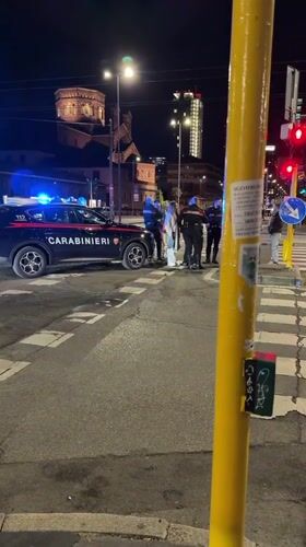 Police activity observed at Milan intersection Sunday evening
