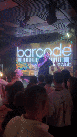 Rap performance documented at Barcode Live Club in Pleven