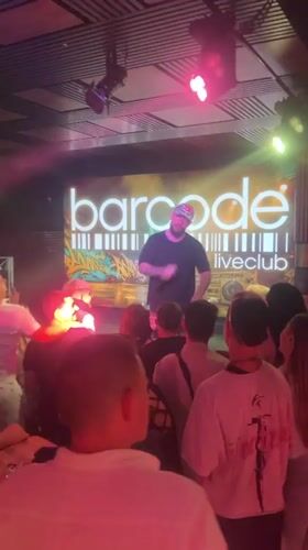 Rap performance documented at Barcode Live Club in Pleven